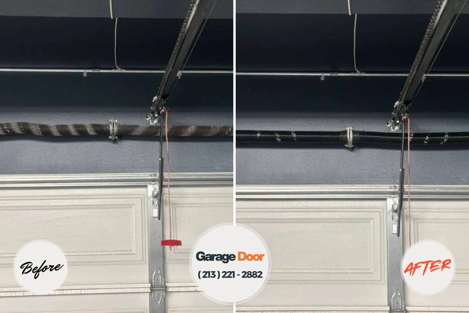 Before and after: garage door installation Jackson, MO